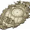 Барочная настенная панель-часов - 3D модель STL для ЧПУ