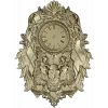 Ornate Baroque Wall Clock STL Model for CNC Milling