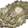 Ornate Baroque Wall Clock STL Model for CNC Milling