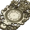 Ornate Baroque Clock Frame 3D Model in STL for CNC