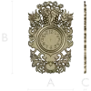 Ornate Baroque Clock Frame 3D Model in STL for CNC