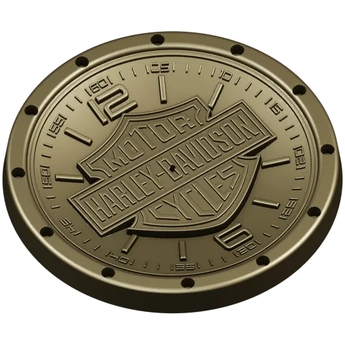 Harley Davidson Emblem Medallion STL Model for CNC Milling