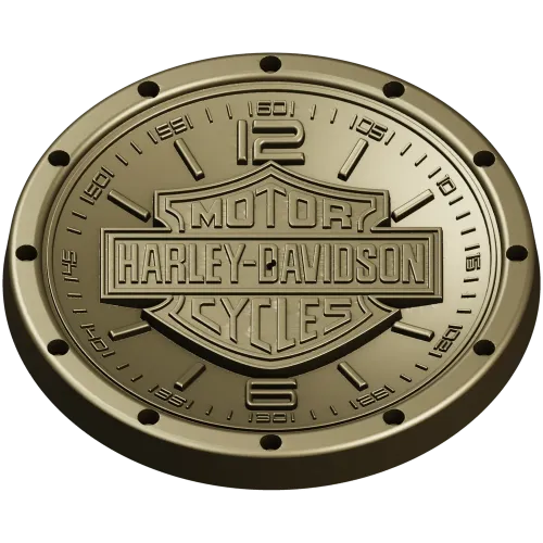 Harley Davidson Emblem Medallion STL Model for CNC Milling