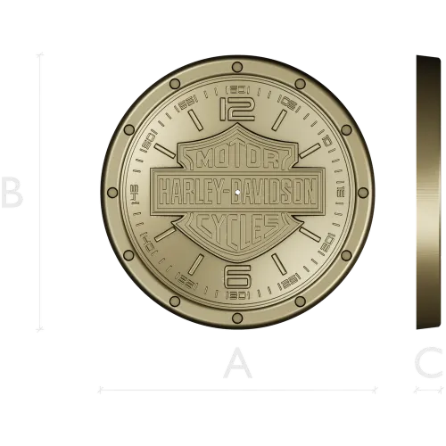 Harley Davidson Emblem Medallion STL Model for CNC Milling