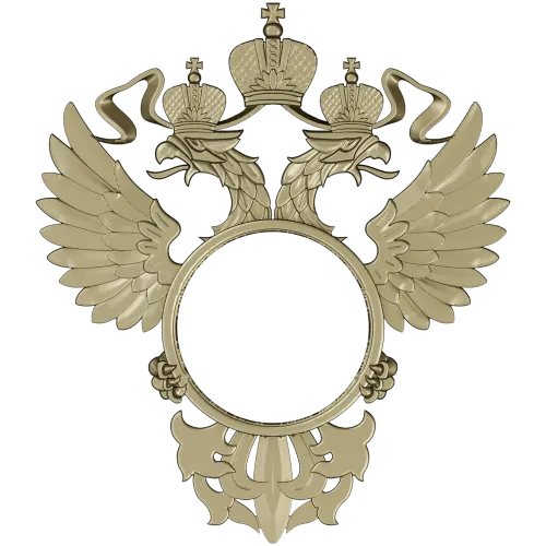 Двуглавый орёл - рамка для часов (STL)