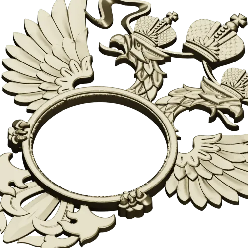 Двуглавый орёл - рамка для часов (STL)