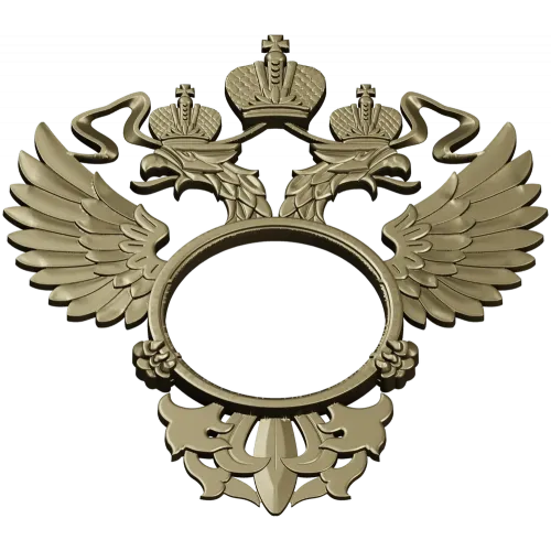 Двуглавый орёл - рамка для часов (STL)