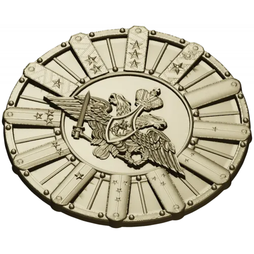 Detailed Double-Headed Eagle Emblem STL Model for CNC Milling
