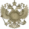Dual-Headed Eagle Clock Emblem STL 3D Model for CNC Milling