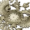 Dual-Headed Eagle Clock Emblem STL 3D Model for CNC Milling