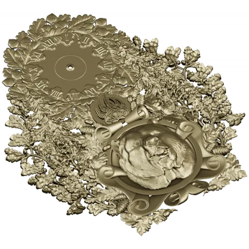 Часы с барельефом медведя - 3D модель STL для ЧПУ