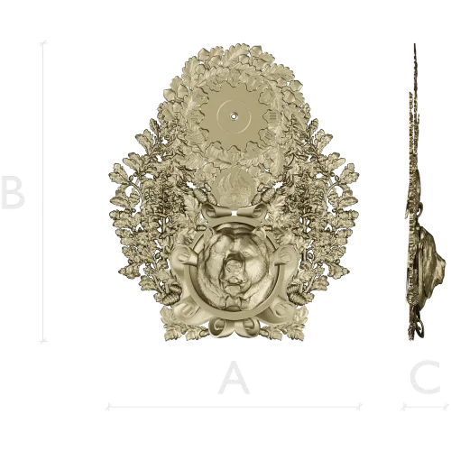Часы с барельефом медведя - 3D модель STL для ЧПУ