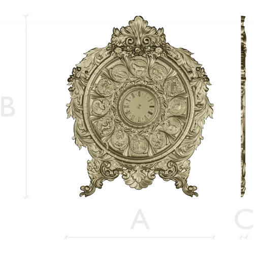 Astrological Timekeeper 3D Model STL for CNC Milling