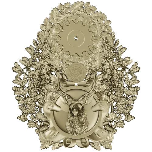 Stag Timekeeper Decorative 3D Model STL for CNC Milling