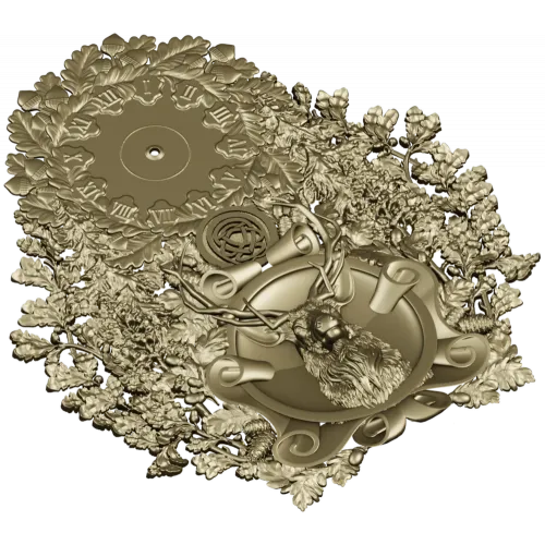 Stag Timekeeper Decorative 3D Model STL for CNC Milling