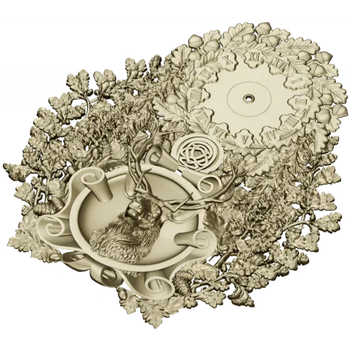 Stag Timekeeper Decorative 3D Model STL for CNC Milling