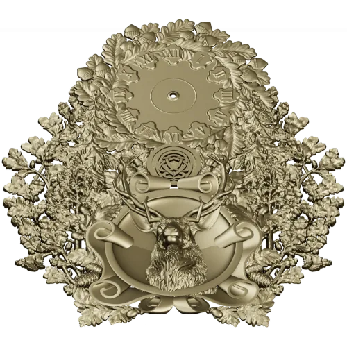 Stag Timekeeper Decorative 3D Model STL for CNC Milling