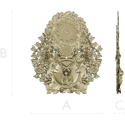 Stag Timekeeper Decorative 3D Model STL for CNC Milling