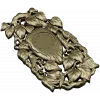 Ornamental Bird and Leaves Clock Frame 3D STL Model for CNC