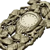 Ornamental Bird and Leaves Clock Frame 3D STL Model for CNC