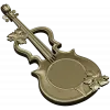 Melodic Elegance - Violin and Drum Inspired CNC 3D Model STL