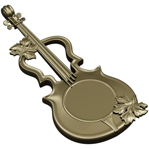 Melodic Elegance - Violin and Drum Inspired CNC 3D Model STL