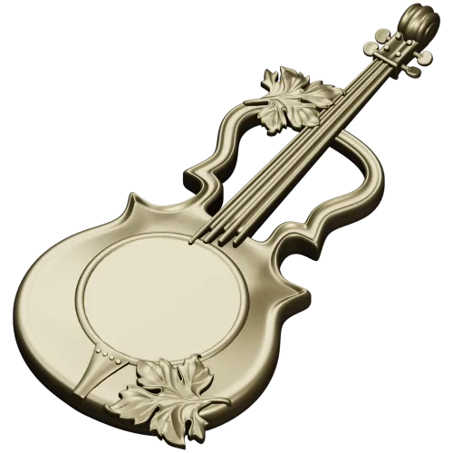 Melodic Elegance - Violin and Drum Inspired CNC 3D Model STL