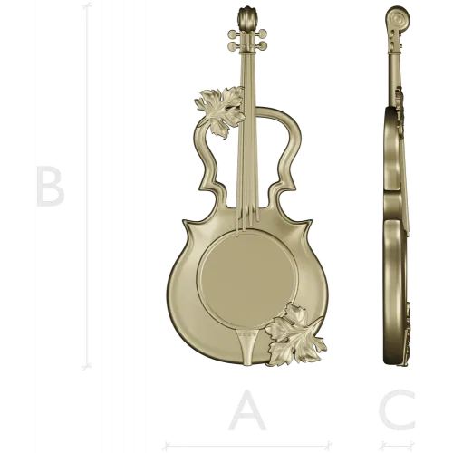 Melodic Elegance - Violin and Drum Inspired CNC 3D Model STL