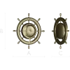 Ship Wheel Clock 3D Model for CNC Milling