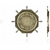 STL 3D model of Nautical Ship Wheel Clock for CNC Milling