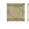 Ornate Square Clock Panel 3D Model STL for CNC Milling