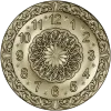 Ornate Circular Clock Face STL Model for CNC Milling