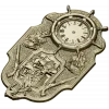 Pirate Nautical Wall Clock 3D Model in STL for CNC
