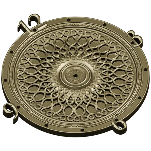 LatticeTime Ornamental Clock Face 3D Model STL for CNC Milling