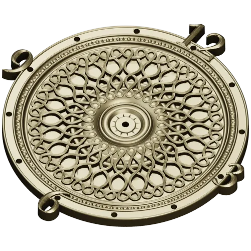 LatticeTime Ornamental Clock Face 3D Model STL for CNC Milling