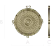 LatticeTime Ornamental Clock Face 3D Model STL for CNC Milling