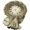 Decorative Wolf Clock 3D STL Model for CNC Milling