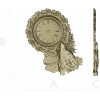 Decorative Wolf Clock 3D STL Model for CNC Milling