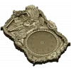 Ornate Owl Clock Frame 3D STL Model for CNC Milling