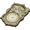Ornate Owl Clock Frame 3D STL Model for CNC Milling