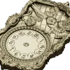 Ornate Owl Clock Frame 3D STL Model for CNC Milling