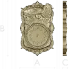 Ornate Owl Clock Frame 3D STL Model for CNC Milling