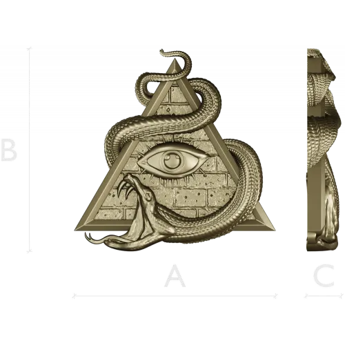 Всевидящее око и змея - 3D модель STL для ЧПУ