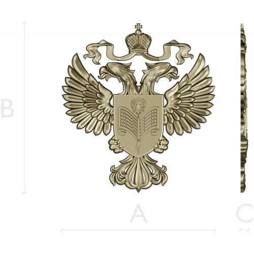 Двуглавый орёл с щитом - 3D модель STL для ЧПУ