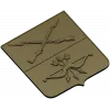 Heraldic Shield with Crossed Muskets and Bow - STL 3D Model for CNC