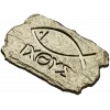 Ichthys Stone Plaque - STL 3D model for CNC