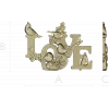 LOVE - 3D модель в формате STL с птицами и гнездом для ЧПУ