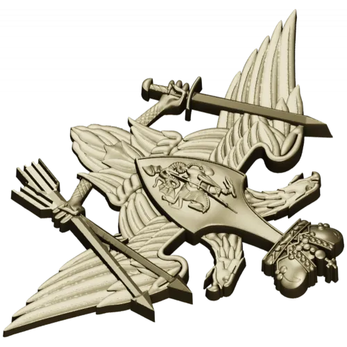 Emblem of the Strategic Missile Forces - STL 3D Model for CNC