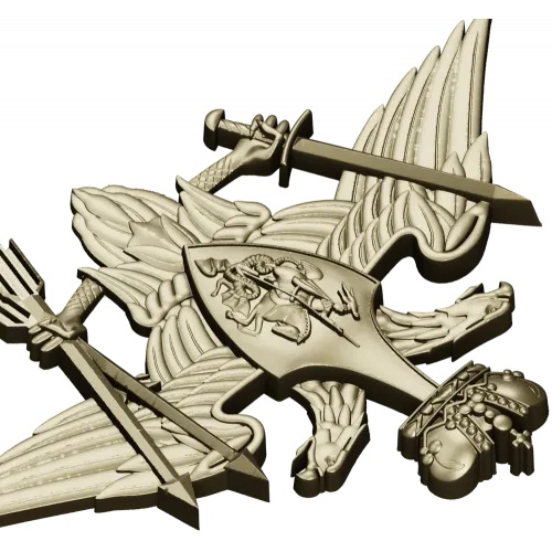 Emblem of the Strategic Missile Forces - STL 3D Model for CNC