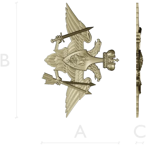 Emblem of the Strategic Missile Forces - STL 3D Model for CNC
